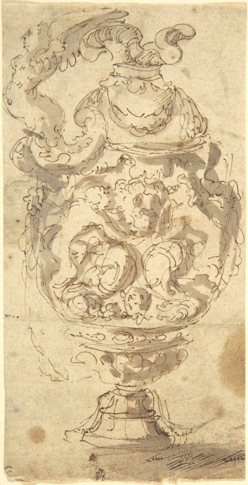 Design for a Jug with Winged-figure Handle MET DP802009