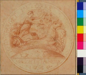 Design for a jeton or a token- Maison de la Reine 1740 MET 61.165.4