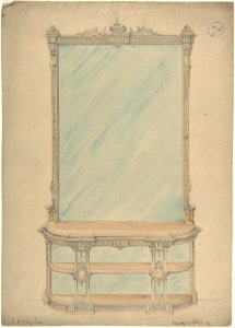 Design for a Mirror and Side Table MET DP804587