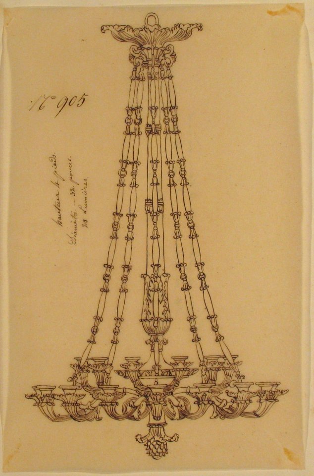 Design for a Hanging Chandelier MET 66.631.70