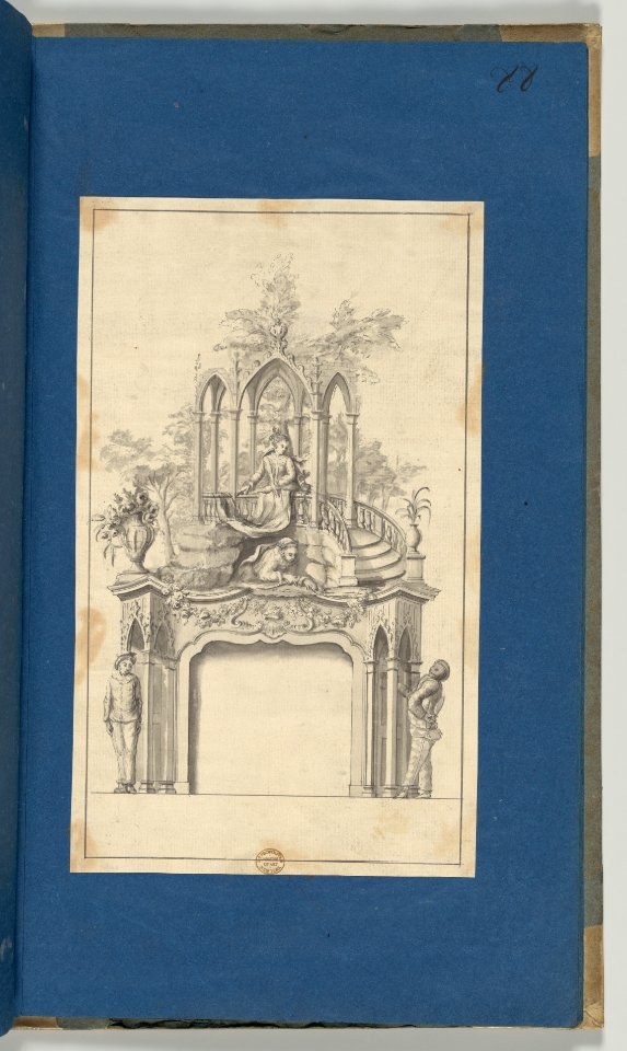 Design for a Neo-Gothic Chimneypiece, in Chippendale Drawings, Vol. I MET DP-14278-073