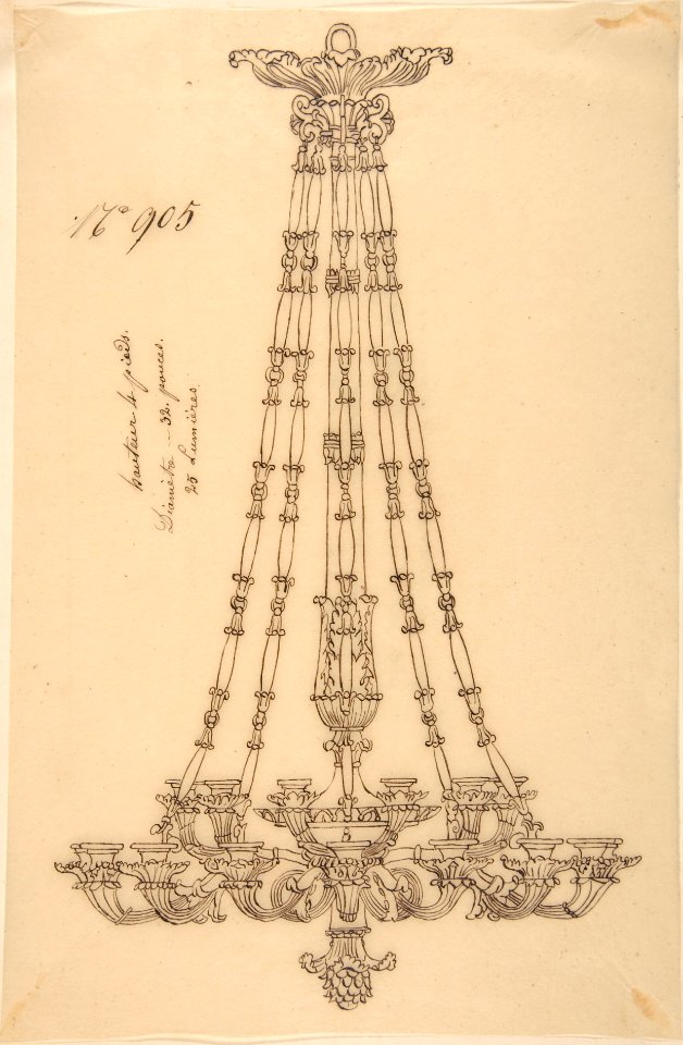 Design for a Hanging Chandelier MET DP809253