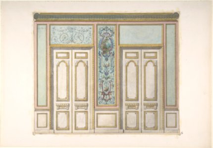 Design for a Pair of Doors Joined by an Ornamental Panel MET DP806939