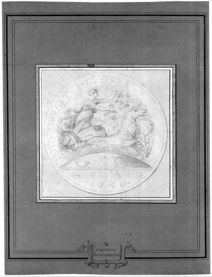 Design for a jeton or a token- Maison de la Reine 1740 MET 236630