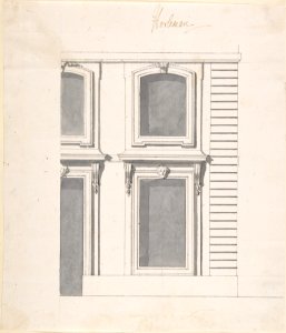 Design for a Palace Facade- detail of Windows and Doors MET DP810467
