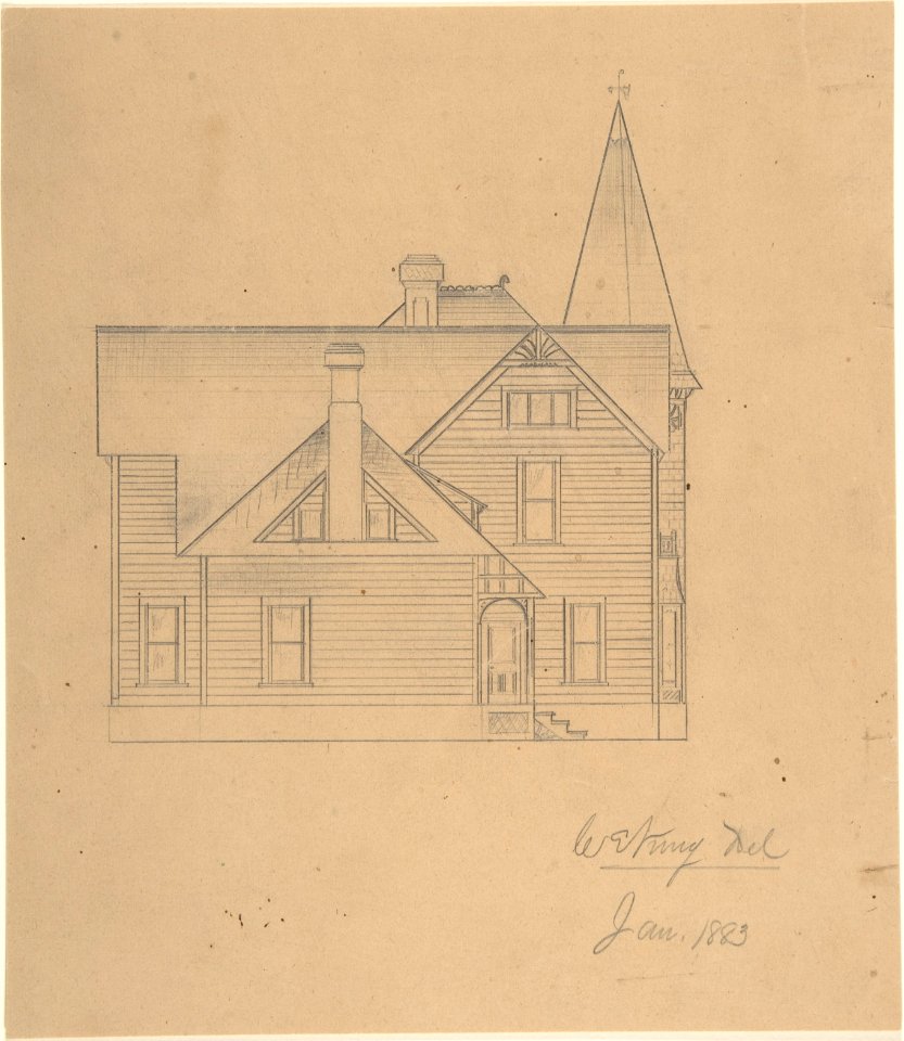 Design for a House, Side Elevation MET DP805092