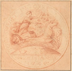 Design for a jeton or a token- Maison de la Reine 1740 MET DP219058