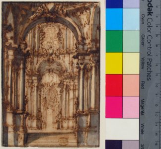 Design for a Stage Set (recto); Fragmentary Sketch of a Plan (verso) MET 80.3.629 RECTO