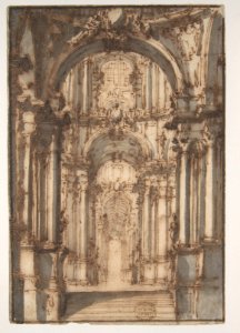 Design for a Stage Set (recto); Fragmentary Sketch of a Plan (verso) MET DP810785