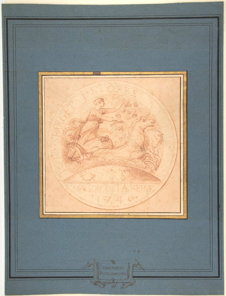 Design for a jeton or a token- Maison de la Reine 1740 MET DP805459