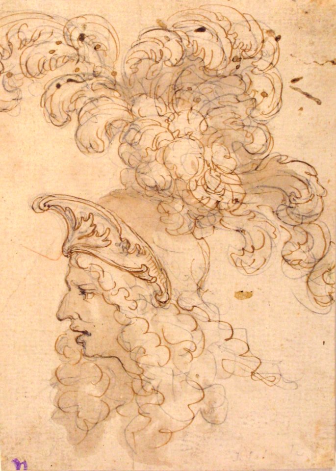 Design for a Helmet with an Elaborate Plume MET 52.570.228