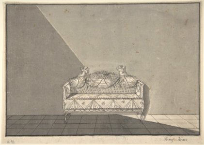Design for a sofa with putti MET DP810271