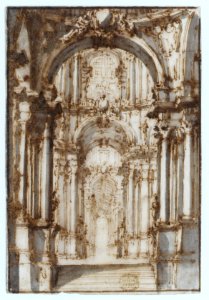Design for a Stage Set (recto); Fragmentary Sketch of a Plan (verso) MET DR251