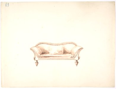 Design for a Sofa with Wing-like Arms MET DP807193
