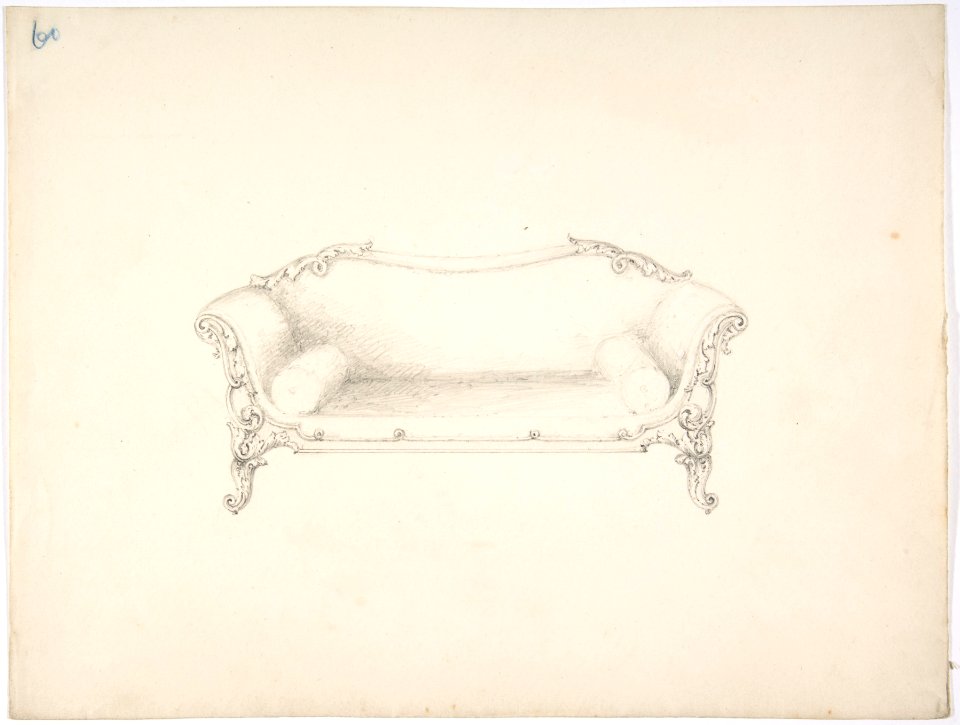 Design for a Sofa with Foliate Ornament MET DP807195