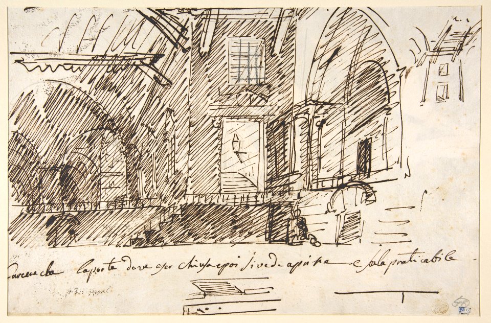 Design for a Stage Set (recto); Architectural Design (verso) MET DP810759