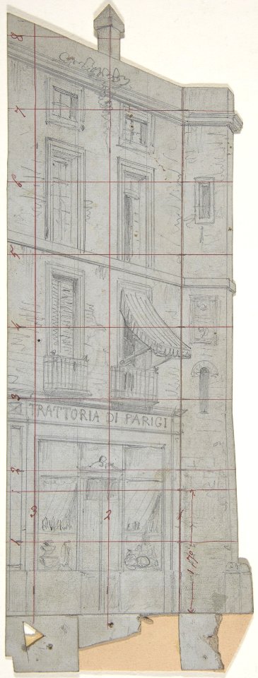 Design for a Stage Set at the Opéra, Paris- "Trattoria di Parigi" MET DP810151