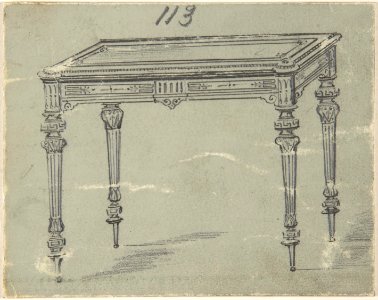 Design for a Small Rectangular Table with Greek Ornament MET DP806543