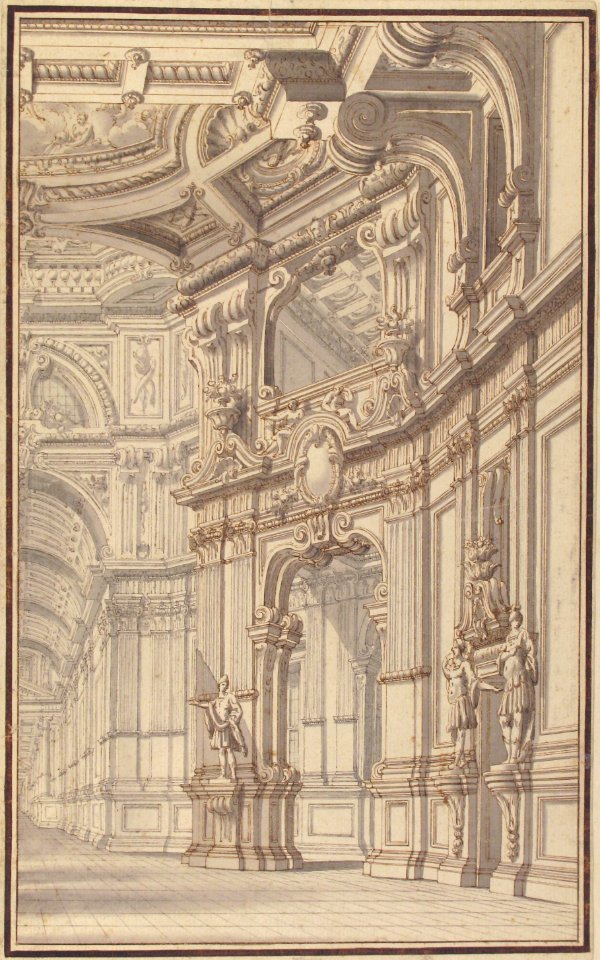 Design for a Stage Set, Showing Right Half Only MET 1971.513.63