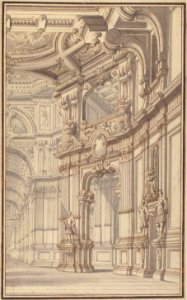 Design for a Stage Set, Showing Right Half Only MET 1971.513.63