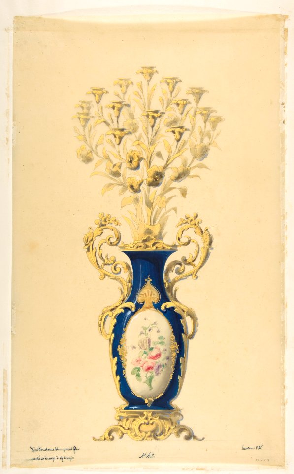 Design for a Porcelain Candelabra with Nine Branches MET DP812476