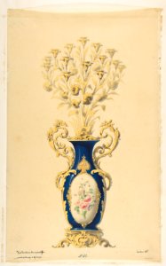 Design for a Porcelain Candelabra with Nine Branches MET DP812476