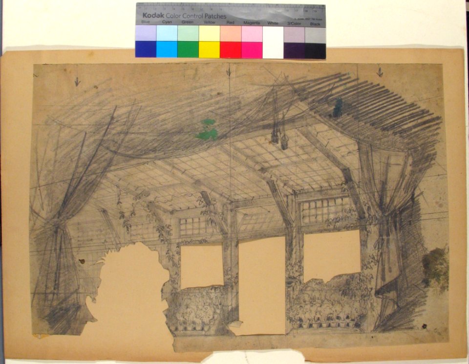 Design for a Stage Set at the Opéra, Paris- a Greenhouse MET 53.668.42