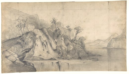 Design for a Stage Set at the Opéra, Paris (recto); Design for a doorway (verso) MET DP809822