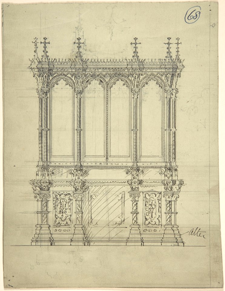 Design for a Gothic Cabinet MET DP804455