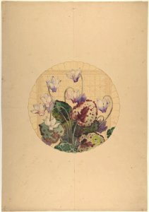 Design for a Plate with Cyclamens MET DP809520