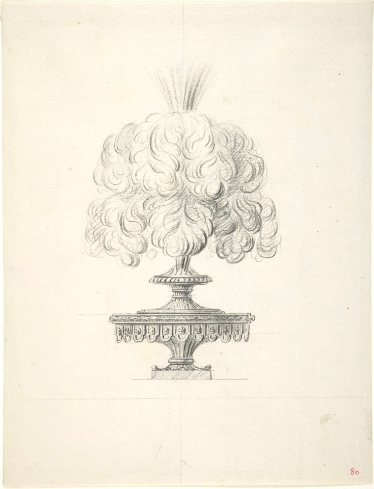 Design for a Plumed Oil Lamp MET DP808948