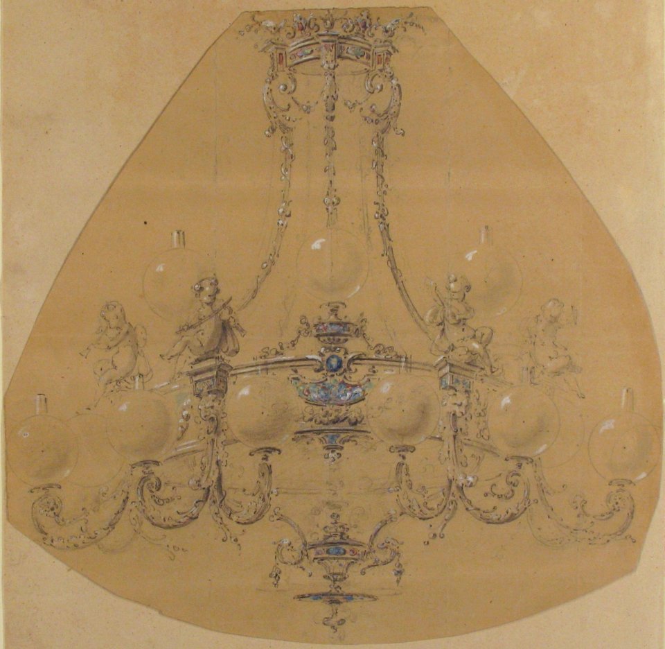 Design for a Gas Chandelier MET 60.630.6