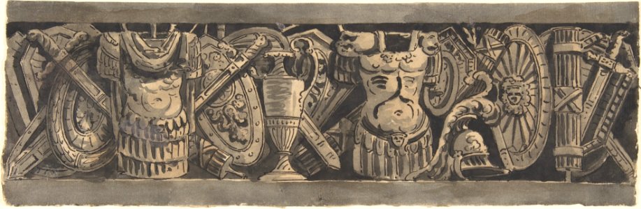 Design for a Frieze with Roman Trophies MET DP803931