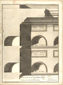 Elevation and Section of a Columbarium MET DP801742