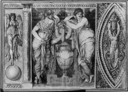 Design for a Frieze with Two Women Flanking an Urn MET 176430