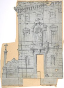 Design for a Stage Set at the Opéra, Paris- Building Façade MET DP809691