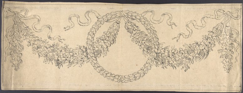Design for a Frieze with Wreath and Festoons MET DP806350
