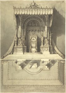 Elevation and Ground Plan for a Papal Throne MET DP801274