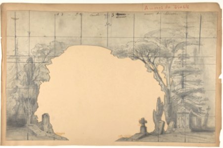 Design for a Stage Set at the Opéra, Paris- Cemetery MET DP810179