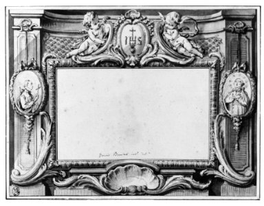 Design for a Frontispiece Surmounted by the Sacred Monogram IHS MET 200015