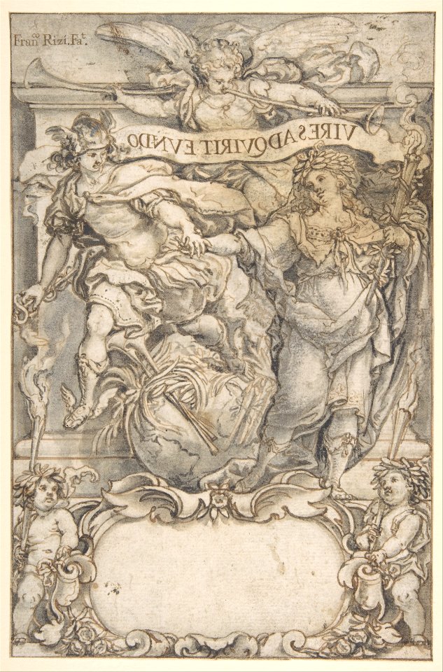 Design for a Frontispiece- Mercury and Fame MET DP800307