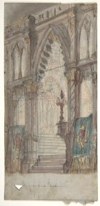 Design for a Stage Set at the Opéra, Paris- Church Interior MET DP810183