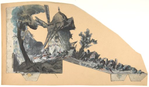 Design for a Stage Set at the Opéra, Paris- Lighthouse MET DP810175