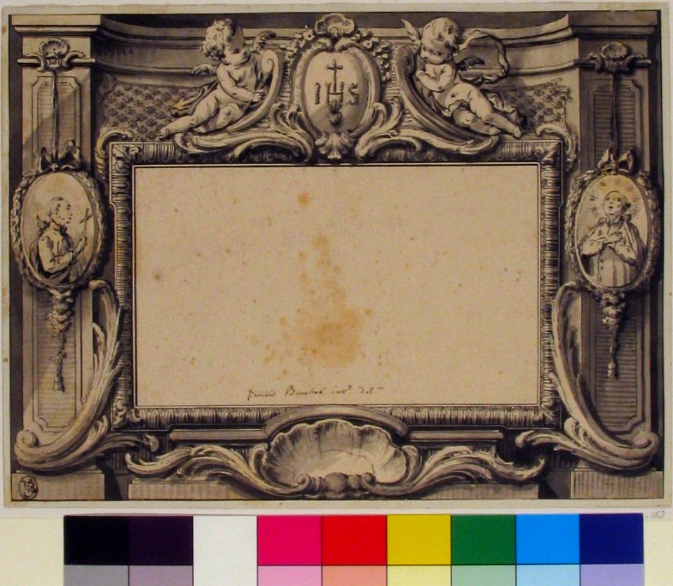 Design for a Frontispiece Surmounted by the Sacred Monogram IHS MET 60.183