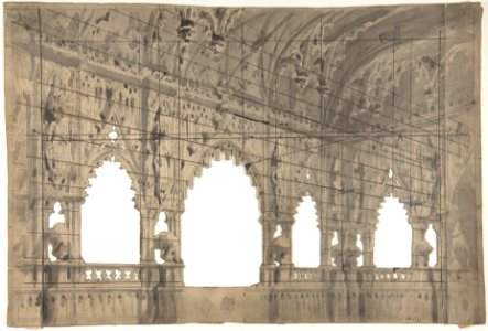 Design for a Stage Set at the Opéra, Paris- Church Interior MET DP810203