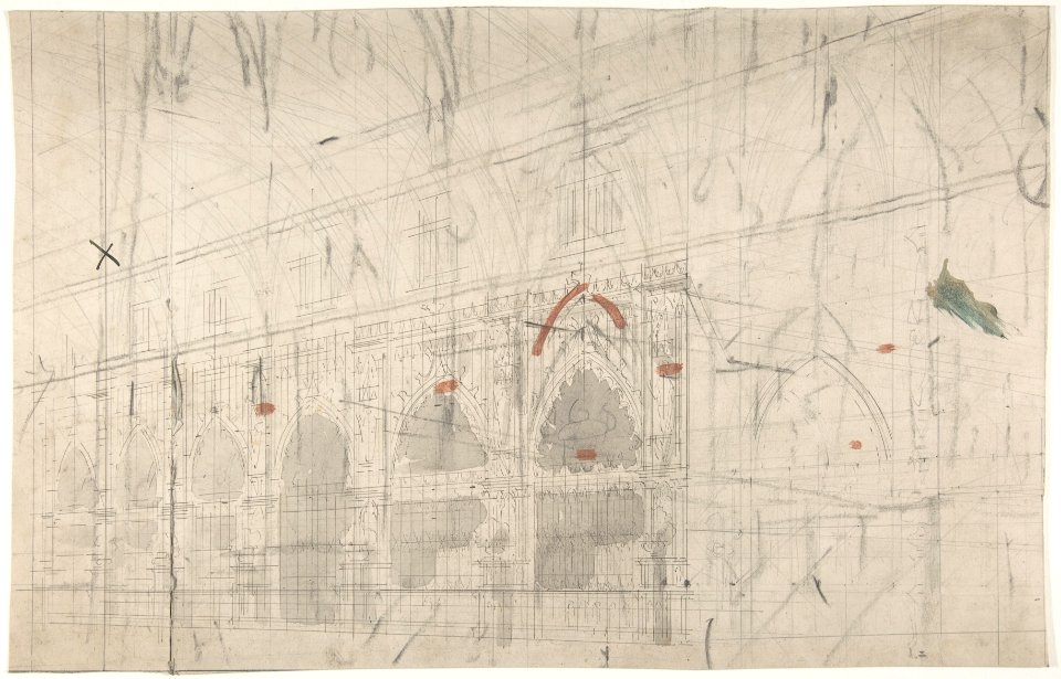 Design for a Stage Set at the Opéra, Paris- Church Interior MET DP810193