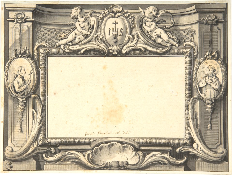 Design for a Frontispiece Surmounted by the Sacred Monogram IHS MET DP805481