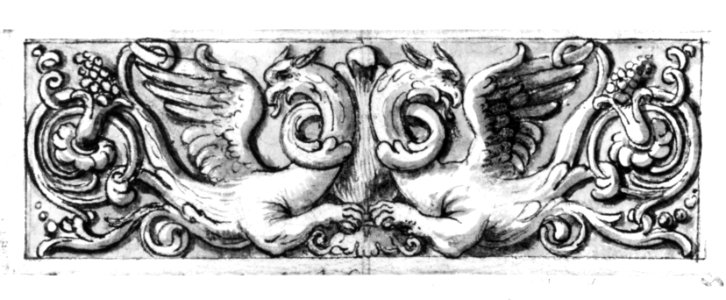 Design for a Frieze with Two Griffins MET 271716