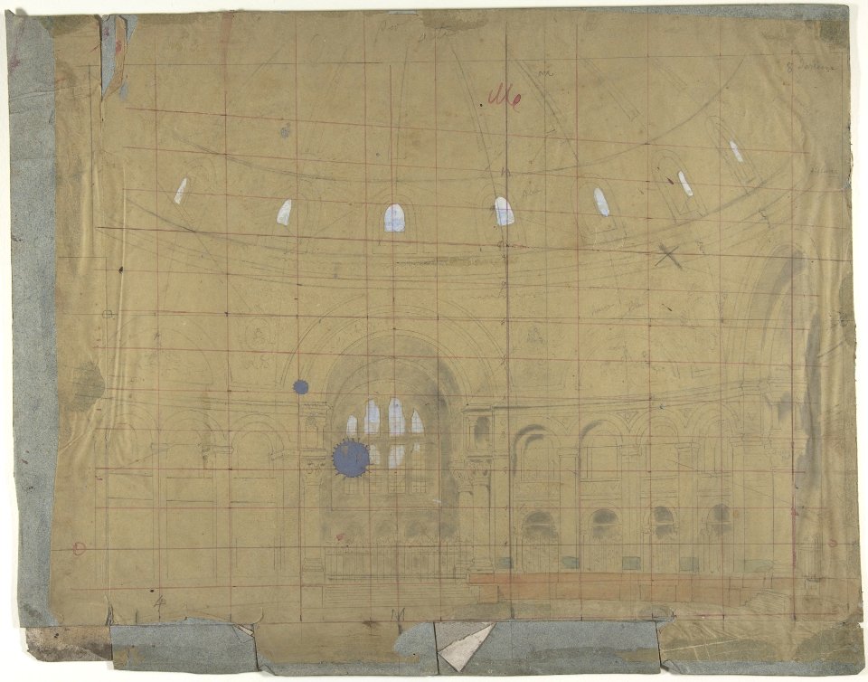Design for a Stage Set at the Opéra, Paris- Church Interior MET DP810195