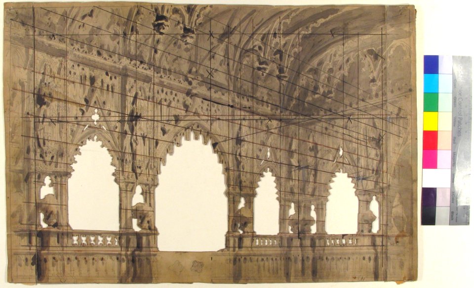Design for a Stage Set at the Opéra, Paris- Church Interior MET 53.529.27